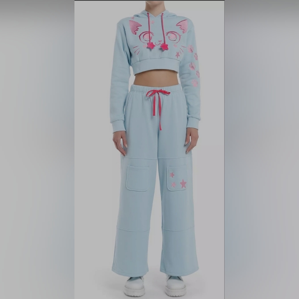 Sweet Society Hot Topic Kawaii Lounge Sweatpants Cargo Style Size Xxl - Picture 3 of 5